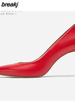 rozmiar 33-41 kobiety pompy wysokie obcasy buty damskie Pu skóra elegancka kobieta buty na obcasie Party buty damskie moda