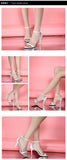 New Arrival Hot-selling Summer Shoes Peep Toe Sweet Fashion Women's Sandals Thin Heel Pumps Princess High Heels Women Shoes