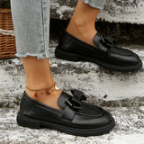 Breakj Shoes New Two Wearing English Wind Bow Low Single Shoes One Foot Pedal Large Size Leather