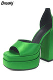 Dropship 2023 Summer Platform Woman Shoes Sandals Office Lady Cute Elegant High Heeled Women Sandals Shoes Big Size