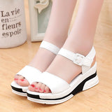 Summer shoes woman Platform Sandals Women Soft Leather Casual Open Toe Gladiator wedges Trifle Mujer Women Shoes