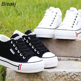 Spring Autumn Women Soild Shoes Side Zipper Denim Women Casual Shoes Women Lace-up Canvas Platform Sneakers Platform