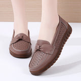 Breakj Hollow Hole Single Shoes 2023 New Mother Shoes Anti-Slip Flat Bottom Mid-Year Casual Singles Women's Large