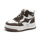 Breakj Top Cotton Shoes Women 2024 New Winter Students Ins Fashion Versatile Casual Plus Plush Platform Fashion Board Shoes WW