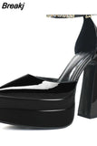 Dropship 2023 Spring Summer Platform High Heeled Women Pumps With Crystal Elegant Office Lady Sexy Woman Shoes