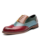 Large Size Men's Leather Shoes British Style Hit Color Men Shoes New Fashion Design High Quality Casual Dress