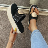 Slippers Summer Shoes Beach Casual Shoes Sexy Flip Flops Female Slides Bohemian Shoes Wedge Flip