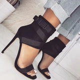 Heels Peep Toe Pumps Sexy White Black Red Ladies Pumps Shoes Women High Heel Pumps With Strap Wedding Shoes