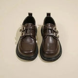Shoes Ladies Oxfords Women's Clogs Platform Modis British Style Female Footwear Soft 2024 Leather Creepers Cute Cross