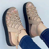 Sandals 2022 New Shoes Pointed Toe Buckle Strap Women's Sandals Thick Bottom Hollow Out Sexy Shoes For Women