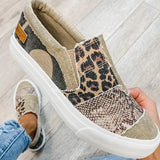 Breakj Women's Shoes New Flat-Bottomed Canvas Lazy Shoes Color Large-Size Leisure Single Shoes Lefu