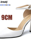 7/9CM Women Pumps Mary Jane Shoes for Women Dress Shoes Pointed Toe High Heels Elegant Designer Luxury Zapato de