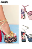 Summer Platform Woman Sandals Good Quality Mixed Colors High Heeled Sexy Party Women's Sandals Shoes Big Size