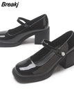 High Heels Mary Jean Pumps Shoes 2023 Fashion Spring Summer French Style Vintage Elegant Bowknot Pumps Comfy Walking
