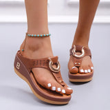Breakj Large-Size Sandals Fashion Jacket Flip-Flops And Thick-Bottomed Sleek Roman Cool