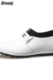 Classic Casual Men's Leather Shoes Height Increasing Shoes Sports for Men Summer Business Pointed Shoes Soild Loafers