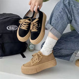 Breakj Trendy Shoes Women's New Retro Round Head Thick-Solle Casual Shoes Trendy Student Sneakers In The Fall Of