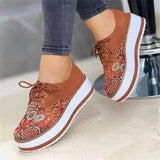 High Quality Embroidered Flowers Platform Shoes Women Flats Zapatillas Mujer Casual Ladies Shoes Feminino Plus size