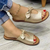 Women Sandals Shoes Open Toe Vintage Summer Beach Shoes Women Casual Slipper Women Cute Butterfly-Knot Zapatillas