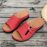 Asia Large-Size Thick Bottom Hollow One-Word Slippers Female Dew Car Sewing Slope And Beach Cool Slippers