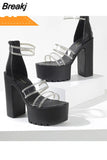 Heels Sandals For Women 2023 Summer Buckle Strap Thick Heels Sandals Simply Casual Comfort Walking Green Heels
