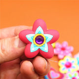 Sale 1 pcs Original Shoe Charms Rhinestone Flower Garden Shoe Buckle Accessories Decorations Fit for Croc JIBZ Kids