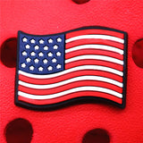 Crock Charms Accessories PVC Shoe Croc Buttons Sandals Charm Decoration Brazil Korea Britain Switzerland Flag