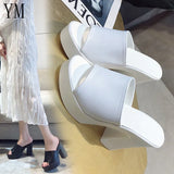 2020 Hot Fashion Summer Women Elegant 7CM High Heel Sandals Peep Toe Platform Shoes Sexy Chunky Heel Shoes Lady Thick Heel