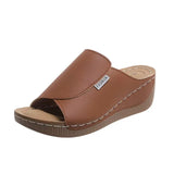 Breakj Thick-Sed Casual Slippers Women's Shoes 2025 New Wide Strips With Simple Fashion Fish Mouth Slope And