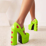 Dropship 2023 Spring Summer Platform Woman Mary Janes Shoes Pumps Elegant Office Lady Woman Shoes Pumps Big Size