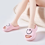 Cartoon Thick-Soled Home Slippers Female Summer Couple Anti-Slip Pillow Slides Woman 2024 Cute Soft Beach Flip