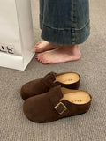 Breakj Shoes Baotou Half Slippers Women's Spring 2025 New Leisure Fashion Trend With Thick Soles Half Drag Women's