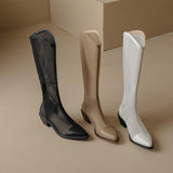 White Boots Female Knight Boots Sleeves Hollow Mesh Yarn Tart Boots High-Boel Boots Cool Boots Long-Boel Large