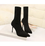 Sock Boots Knitting Stretch Boots High Heels for Women Fashion Shoes 2022 Spring Autumn Ankle Boots Female Size