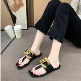 Shoes on Sale 2023 High Quality Fashion Women's Slippers Open Toe Outdoors Flat Sandals Casual Flip-flops Zapatos