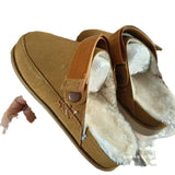 Breakj New Round Head Thick Bottom Plus Velvet Low-Top Cotton Shoes Women After Mixing With Bun Head After The Empty Cotton Tow