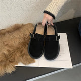 One-Legged Flat-Bottomed Women's Single Shoes 2025 Spring And Autumn New Mori-Sin-Retro Bean Shoes Casual Balley Happy