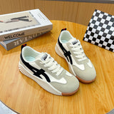 Breakj 2025 New Korean Version Ins Breathable Small White Shoes Women's Low Top Casual Platform Shoes