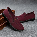 Casual Shoes Breathable Mesh Sneakers Women Lightweight Knitted Loafers Slip-on Comfortable Mother's Shoes Zapatos