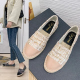 Famous Brand European Patchwork Espadrilles Shoes Woman Genuine Leather Creepers Flats Ladies Loafers White Leather