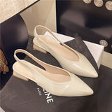 Breakj Sense Niche Slopes And Pointed Sandals Women's Shoes Early Spring New Silver High Heel Cool Slippers French Shoes Single