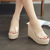 New Summer Jelly Sandals slippers Shoes Casual Sexy Wedges Women's Sandals