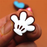 a Set PVC Cartoon Gloves/Hat/Bow Accessories Shoe Charms Cute Shoe Buckle Decorations fit Croc JIBZ Party Kid's Gifts