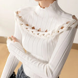 Twist Kintted Tops Female Long Sleeve Turtleneck Slim Sweater Women Fashion Knitting Clothes 2022 Spring
