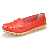 Breakj And Summer Cowhed Mother Shoes In The Elderly Flat Heel Single Shoes Nurse Small White Bean Shoes Size