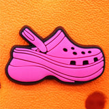 Heart-shaped Pistol Shoe Charms Accessories Black Yoga Girl PVC Shoes Buttons Yellow Hat Sunglasses Pink Sandals Charm
