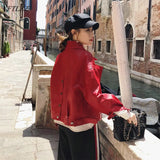 Autumn Faux Leather Jacket Women Loose Turndown Collar Single Breasted Motorcycle Leather Coats Moto Jacket