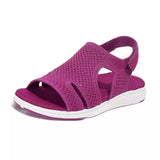 New Women's Sandals Large-Size Breathable Elastic Fly Weaving Casual Women's