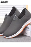 Breathable Shoes for Men Non-slip Wear-resistant Slip on Flat Casual Shoes Fashion Light Sport Walking