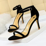 Breakj Fashion Sexy Sandals Ultra High Heel Suede Open Toe With Summer